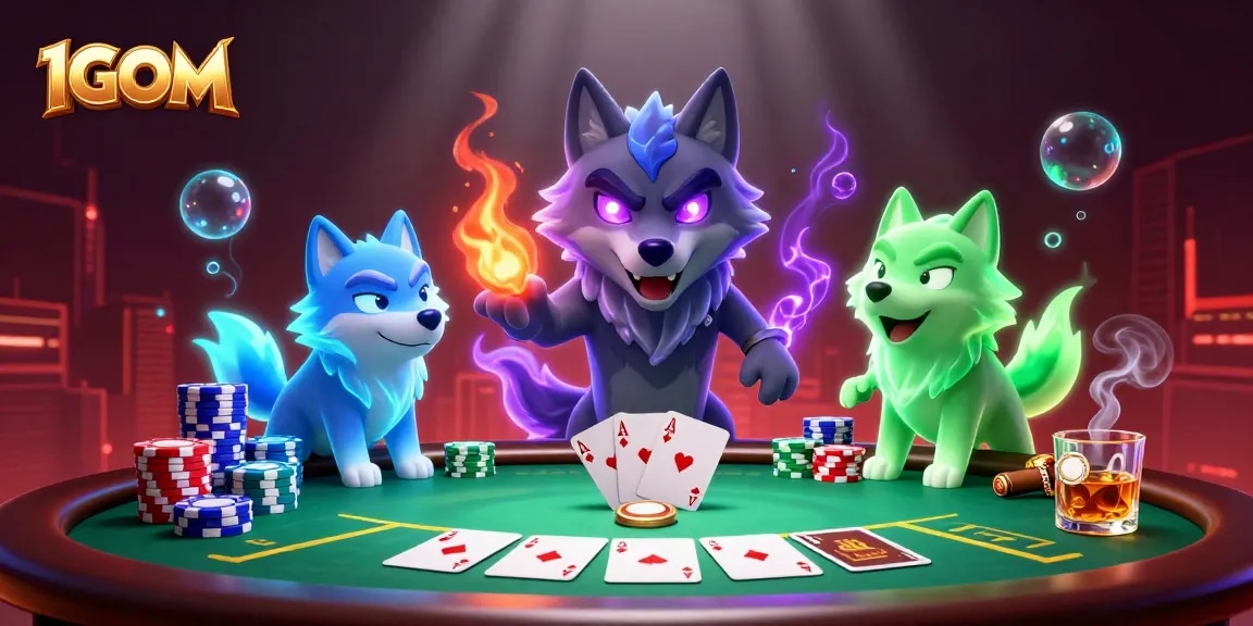 Experience thrilling gameplay at 1GOM with dynamic poker action and vibrant casino elements.