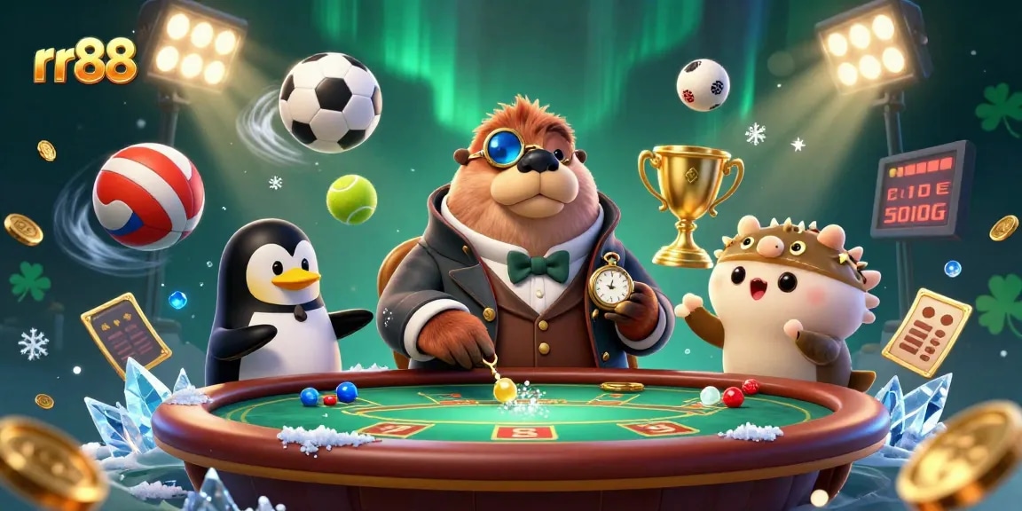 rr88 brings an exciting underwater poker game with a walrus, penguin dealer, and bluffing pufferfish.