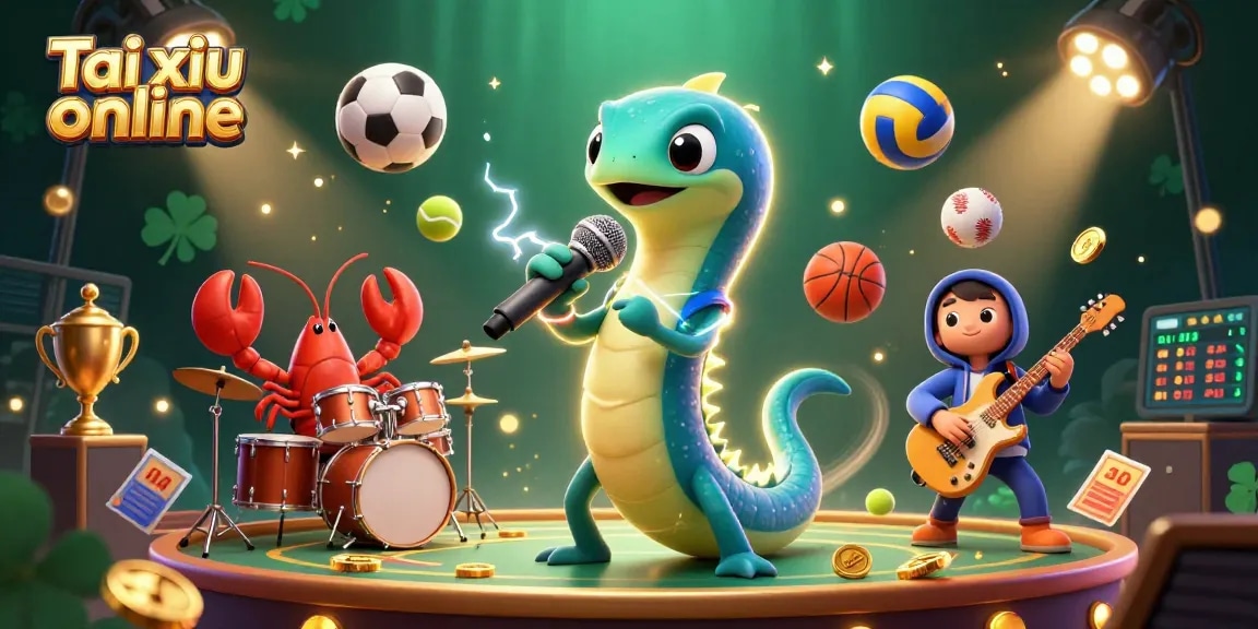 Engage in Tai xiu online with vibrant characters and dynamic betting elements in an underwater casino.