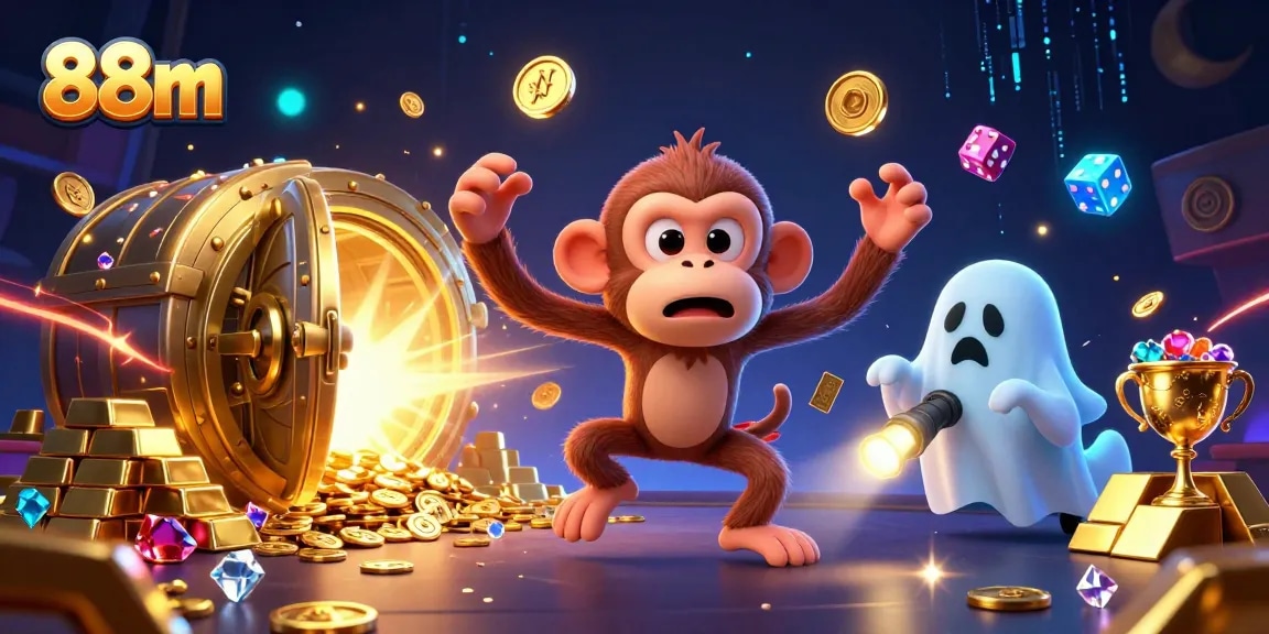Experience the thrill of winning big at 88m with exciting golden treasures in a haunted casino.