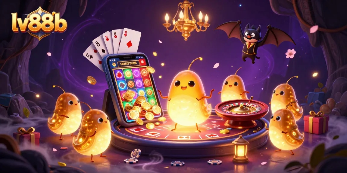 Spin slots and win big with lv88b in an enchanting casino scene.