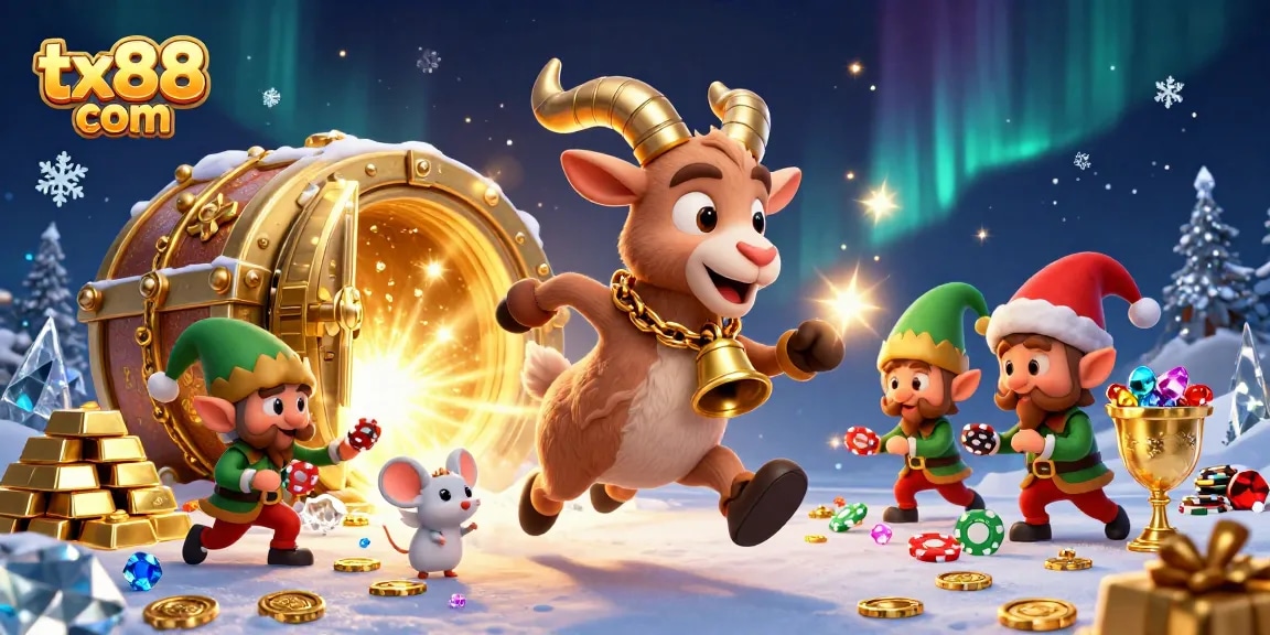Experience the thrilling world of tx88 com with festive 3D characters and vibrant casino action.