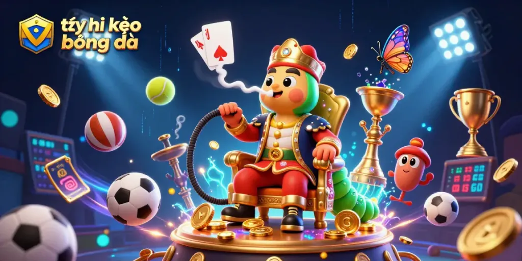 Experience tỷ lệ kèo bóng đá action with a vibrant sports-themed 3D scene packed with dynamic elements.