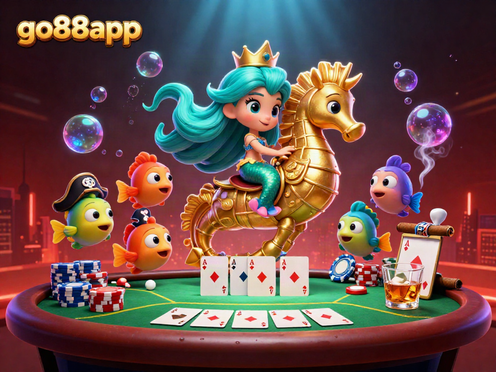 Experience the thrills of gaming with go88app featuring vibrant casino-themed characters and elements.