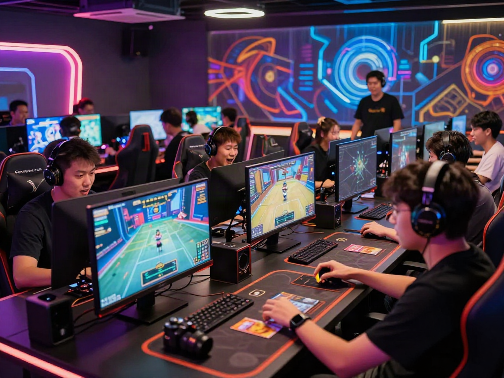 Dynamic gaming scene at https://hitclub3.io/ with players enjoying online card games.