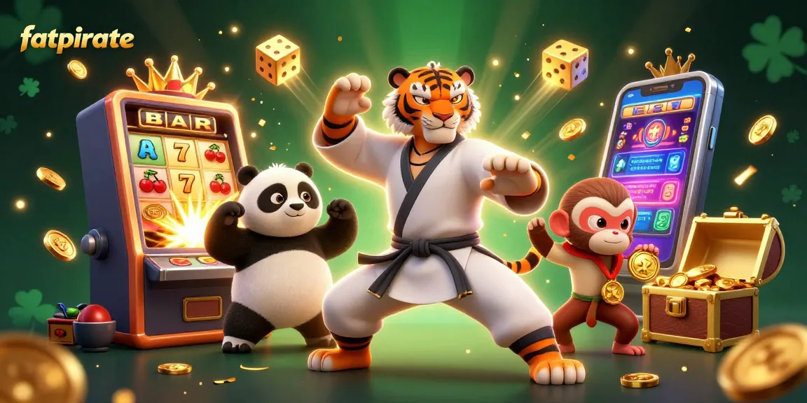 Experience thrilling gameplay at FatPirate with vivid slot machines and lively casino characters.