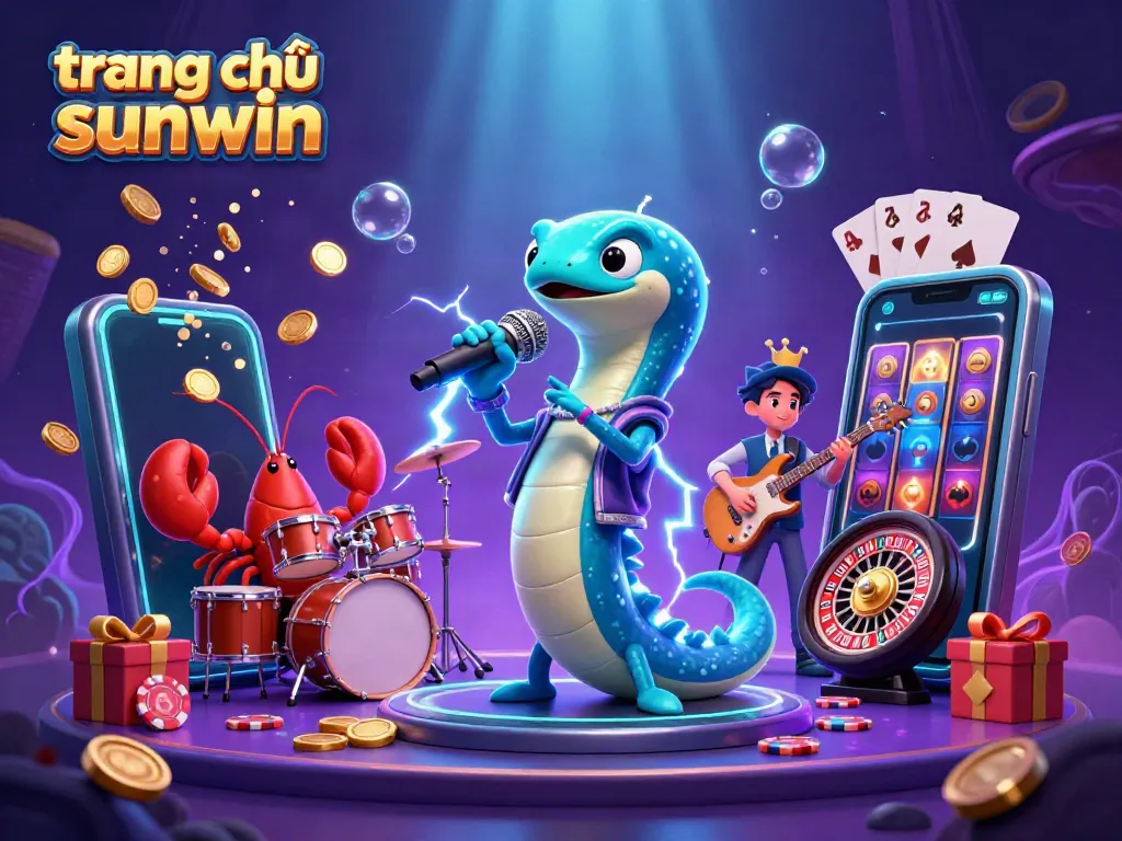 Experience the excitement of gaming at trang chủ sunwin with colorful illustrations of slots and casino fun.