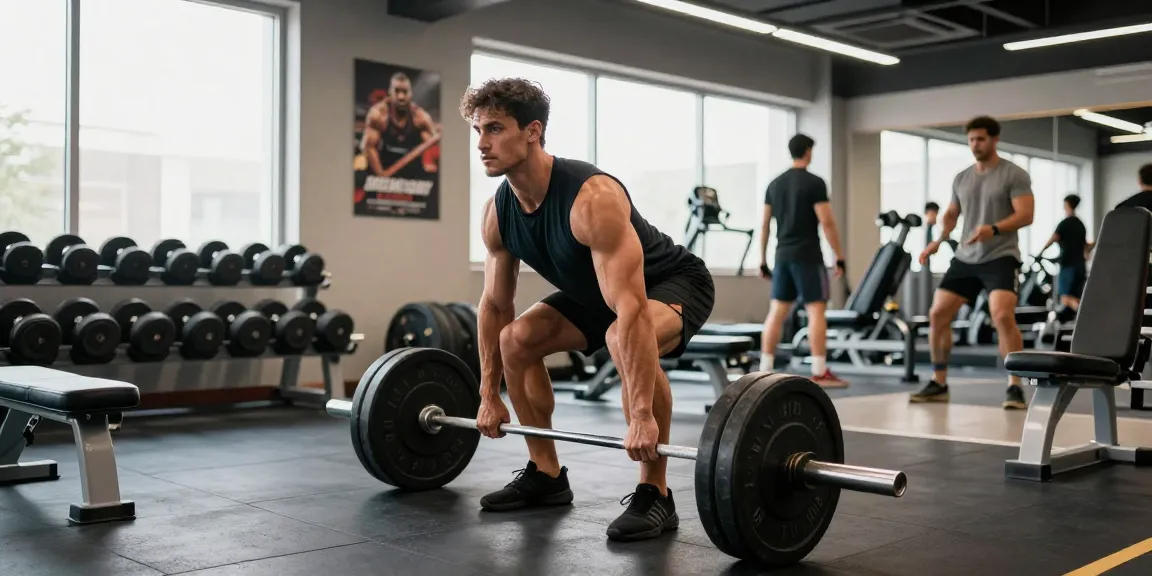 Prime Pharma Steroiden enhancing workout performance with a dedicated bodybuilder lifting weights in a modern gym