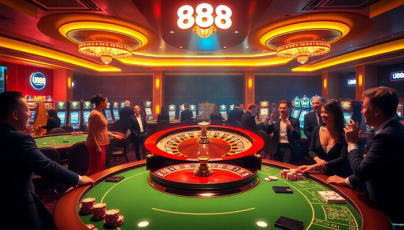 Experience excitement at U 888 with vibrant slot machines and lively poker tables.