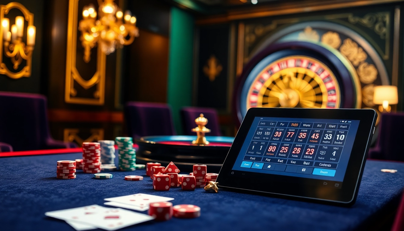 Experience the excitement of RR88 with a luxurious casino table featuring poker chips and cards.