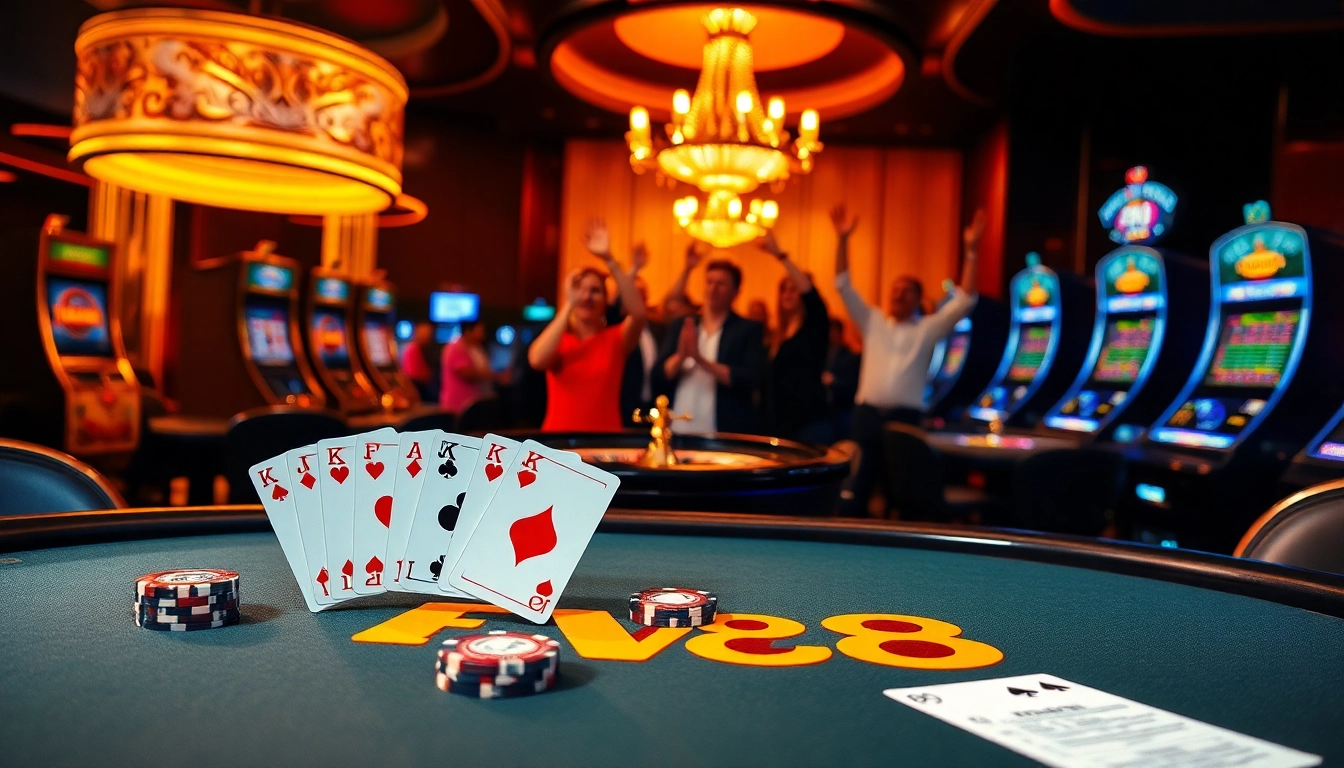 Experience the luxury of FIVE88 with a high-stakes poker game at a vibrant casino.