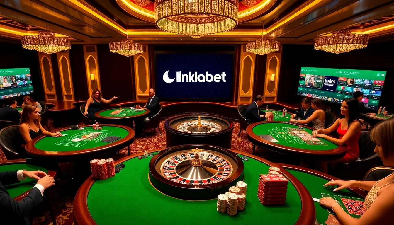 Experience thrilling gaming at Thabet with vibrant casino visuals featuring poker, roulette, and betting excitement.