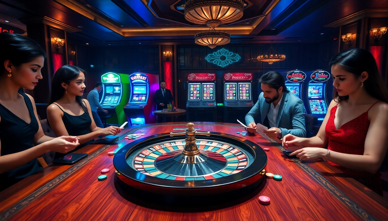 Experience vin88 đăng ký with exciting casino gameplay at a lavish roulette table.