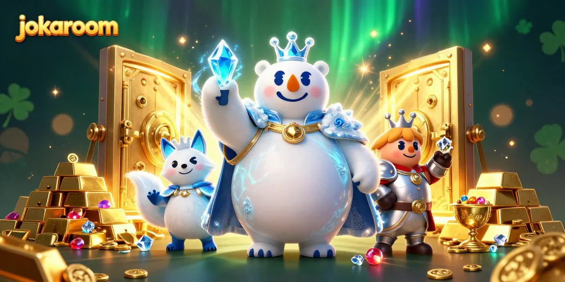 Win big at jokaroom with our stunning 3D casino-themed digital illustration showcasing luxury treasures.