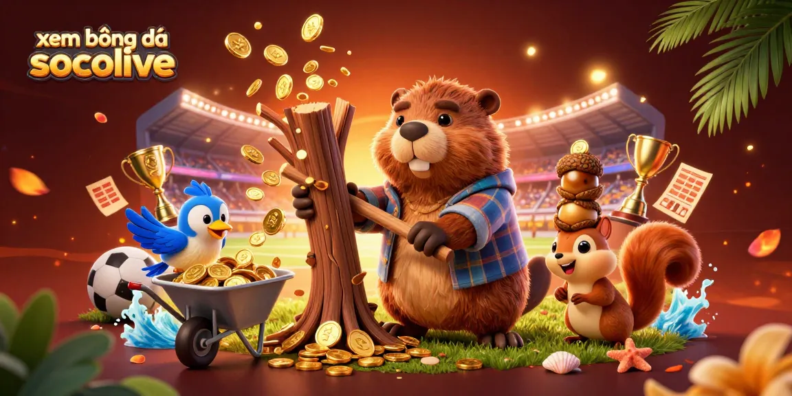 Win prizes as you xem bóng đá socolive with sports-themed elements in a vibrant casino scene.