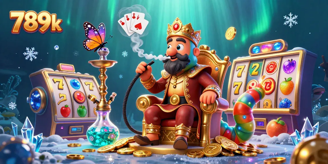 Play exciting slots at 789k with vibrant colors and jackpot symbols shining in a lively casino scene.