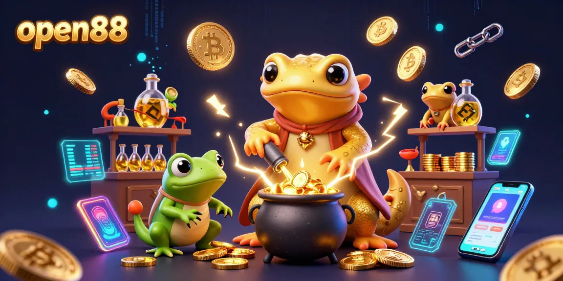 Experience thrilling games at open88 with giant salamander alchemist turning base metals into gold coins.