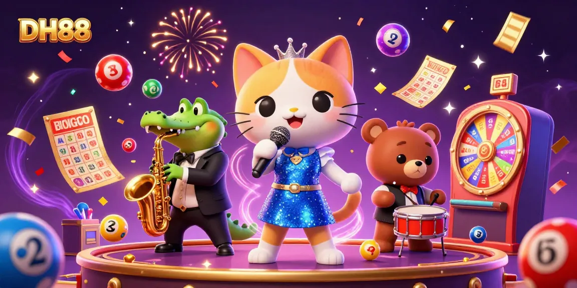 Experience thrilling wins at DH88 with colorful characters and dynamic lottery elements in action.