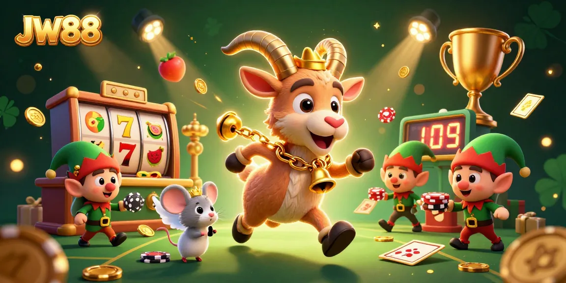 JW88 features Krampus and angel mouse in a lively casino heist with dynamic game elements.