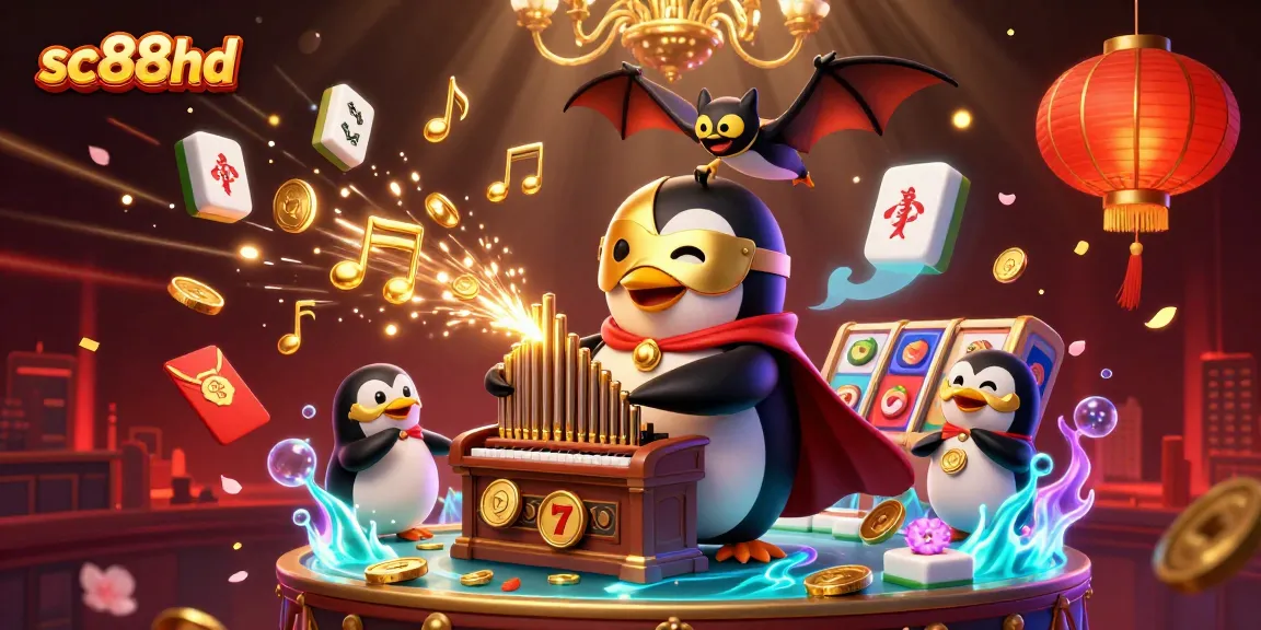 Experience the vibrant gaming world of sc88hd with a whimsical 3D casino scene filled with colorful symbols and characters.